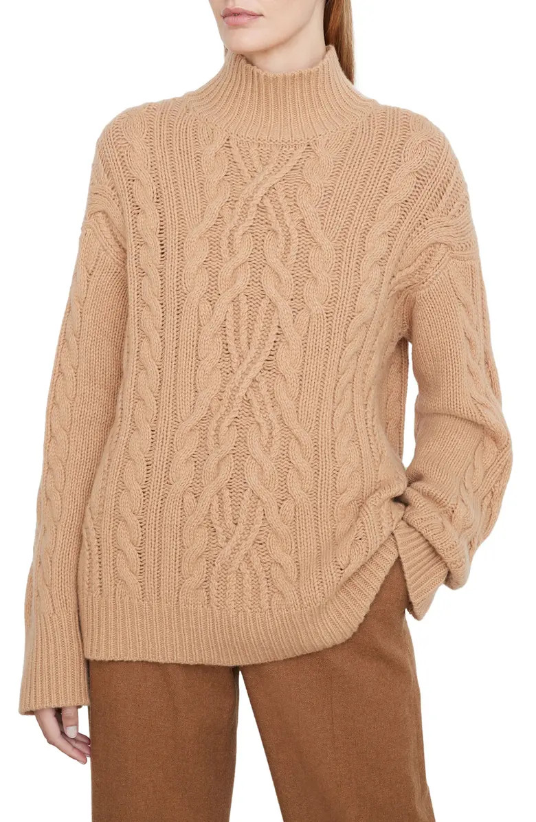 Vince Mock Neck Cable Stitch Sweater | Nordstrom | Nordstrom