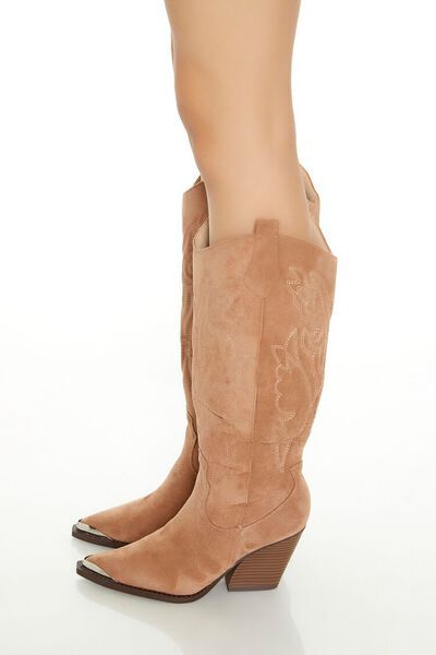 Faux Suede Cowboy Boots | Forever 21