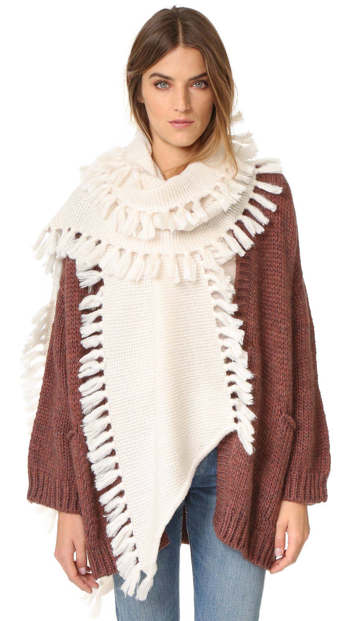 Asymmetrical Fringed Muffler | Shopbop