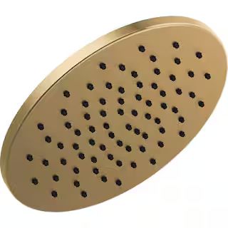 Delta 1-Spray 11.8 in. Single Wall Mount Fixed Rain Shower Head in Champagne Bronze-52158-CZ - Th... | The Home Depot