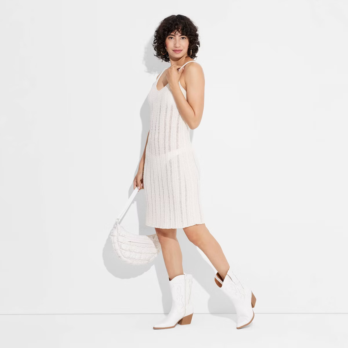 Women's Open Work Sheer Sweater Mini Dress - Wild Fable™ | Target