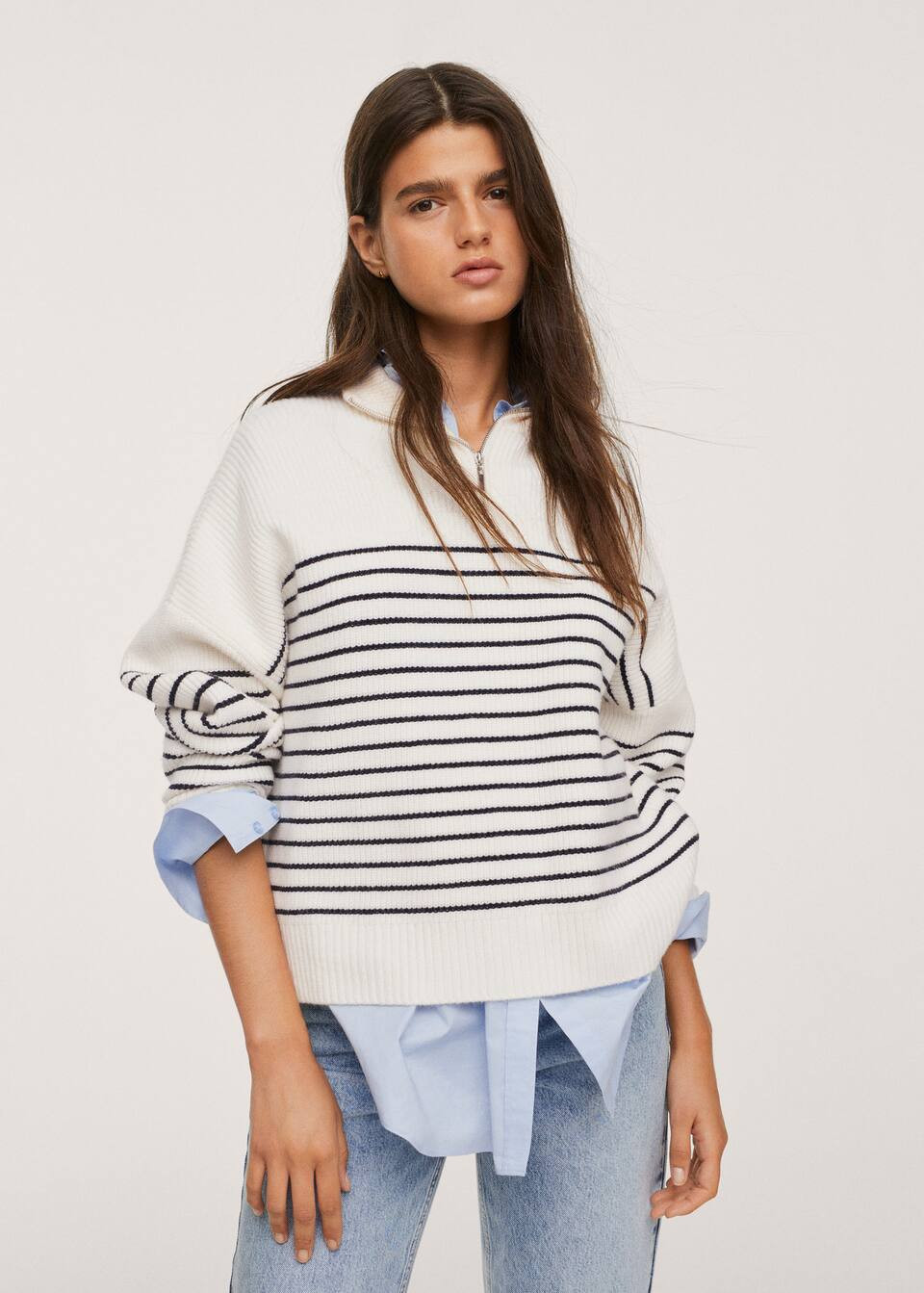 Striped knit sweater | MANGO (US)