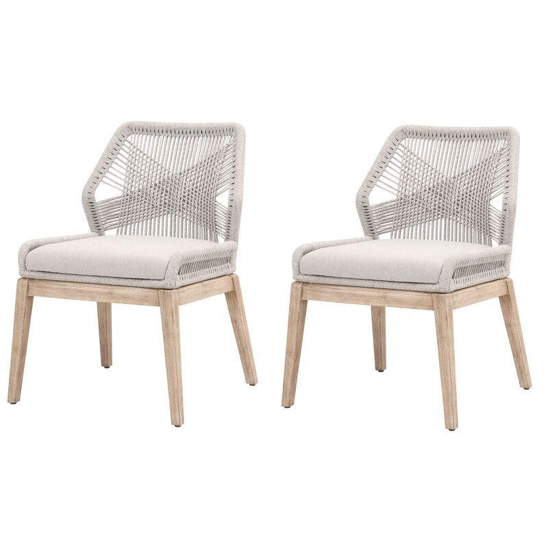 S/2 Easton Rope Side Chairs, Taupe/Pumice | One Kings Lane