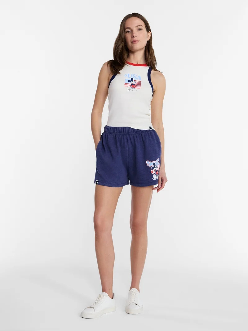 Disney Women's Mickey Americana 76 Graphic Shorts, Sizes XXS-XXL | Walmart (US)