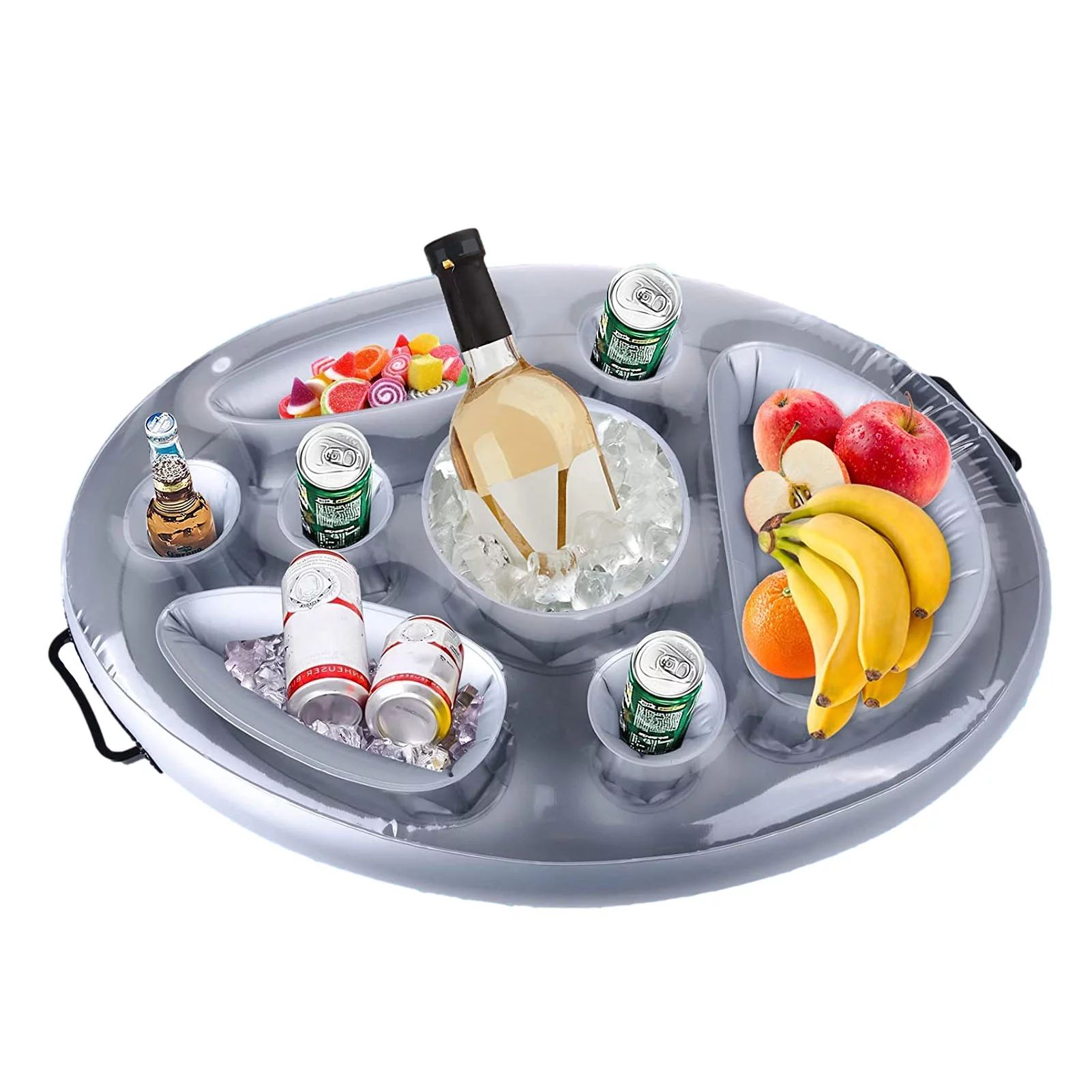 Younar Pool Drink Holder | Floating Tray for Pool | Inflatable Floating Drink Holder with 8 Holes... | Walmart (US)