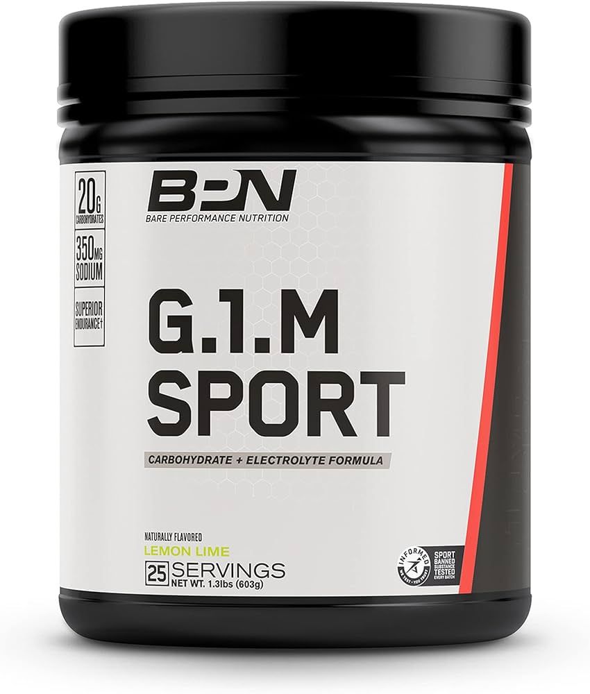 BARE PERFORMANCE NUTRITION, BPN G.1.M Go One More Sport, Endurance Training Fuel, Lemon Lime, Sup... | Amazon (US)