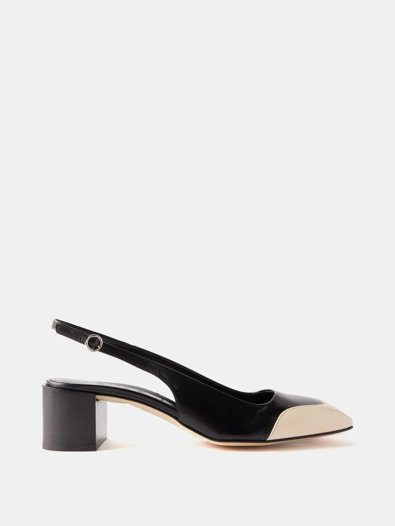 Augusta 45 contrast-toe leather slingback pumps | Aeyde | Matches (UK)