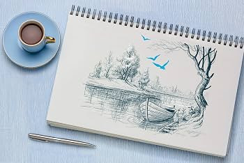 Artist’s Sketchbook Hardcover – 200GSM Very Thick Paper – Large, Spiral Sketch Book for Dra... | Amazon (US)
