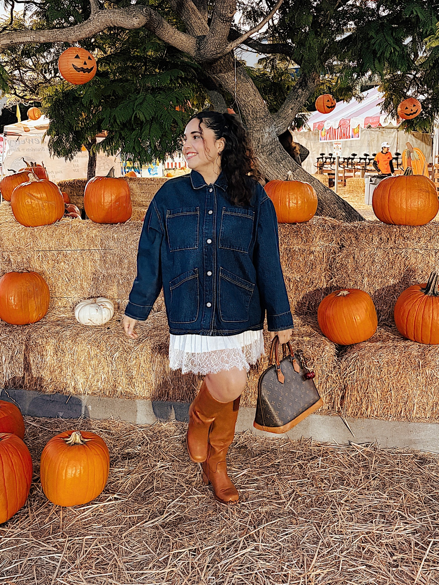 Pumpkin patch outfit
Lace skirt: XL
Denim jacket: XL
Boots: 8.5

#LTKShoeCrush #LTKSeasonal #LTKMidsize