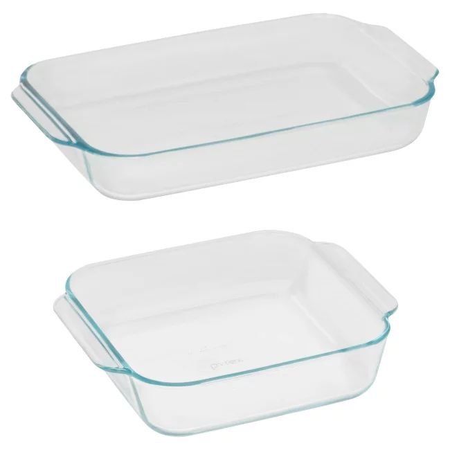 Pyrex Basics Glass Bakeware Set Value Pack, 2 Piece - Walmart.com | Walmart (US)