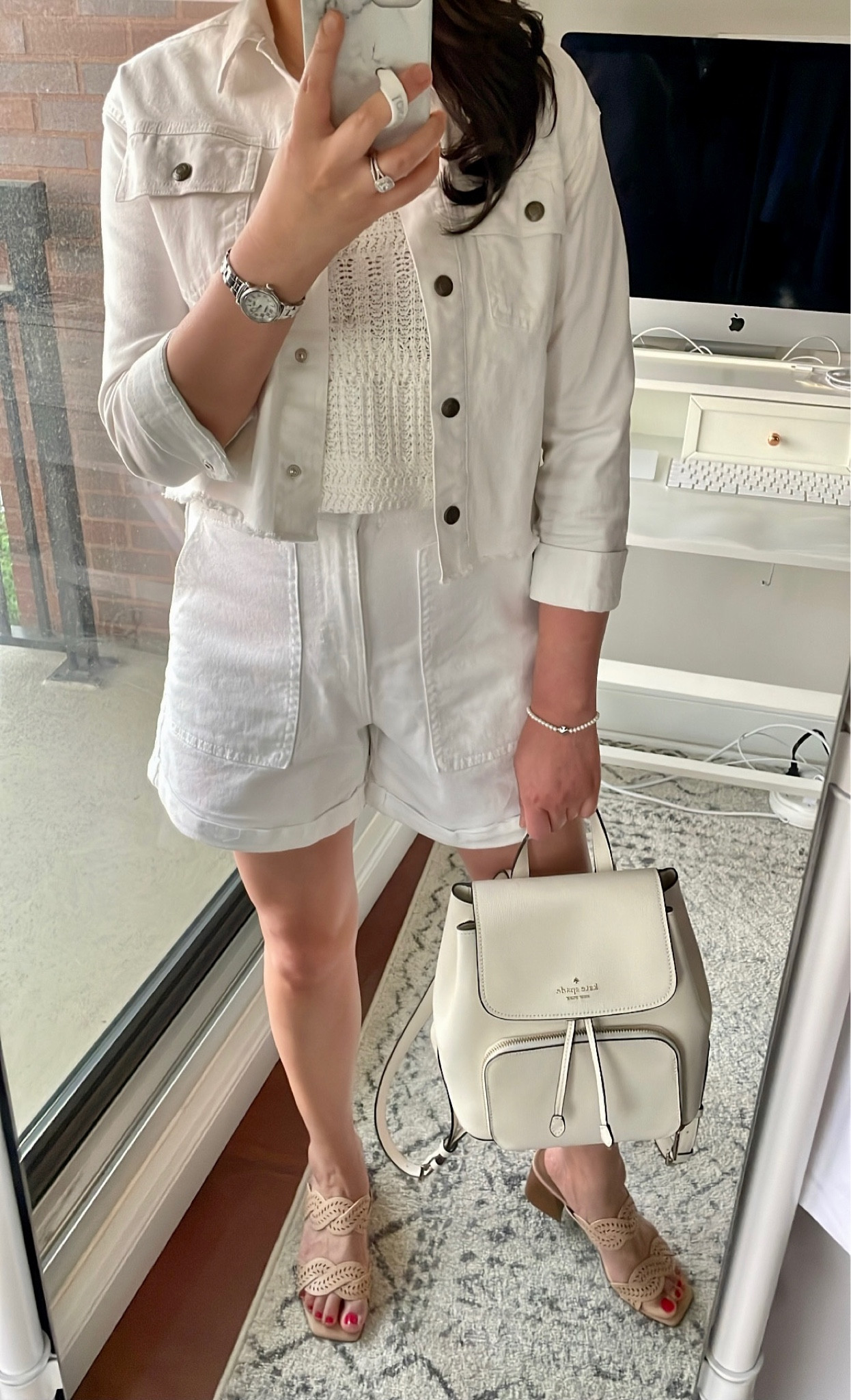 Kate Spade backback and all white summer outfit.

#LTKunder100 #LTKSeasonal #LTKitbag