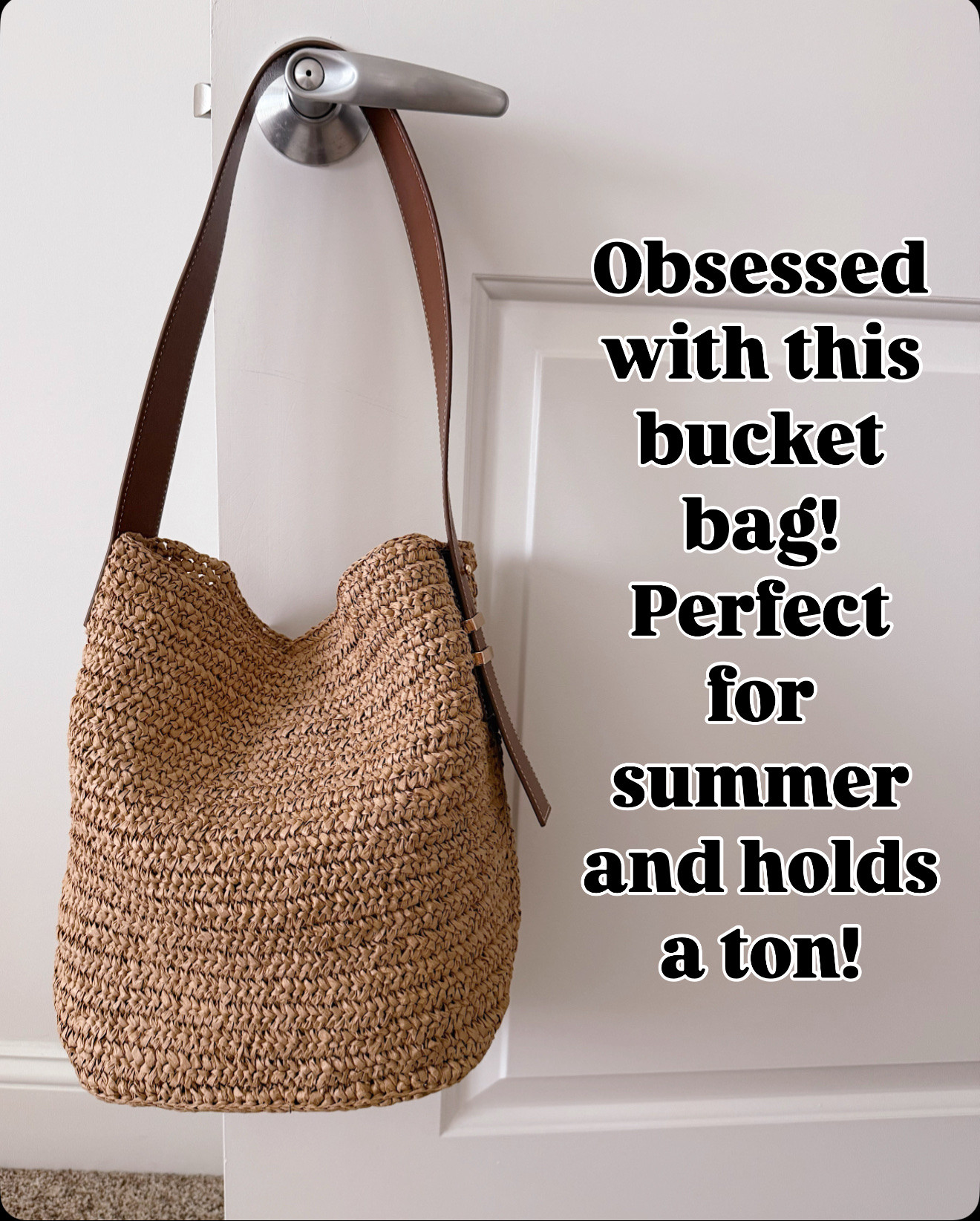 This woven bucket bag fits everything and makes every outfit feel more put together.

woven bucket bag, straw bag summer, summer handbags, neutral accessories, casual outfit accessories, women over 40 style, beach bag, everyday bag, vacation outfits women, affordable fashion finds, spring summer accessories, capsule wardrobe accessories

#LTKTravel #LTKOver40 #LTKmomlife