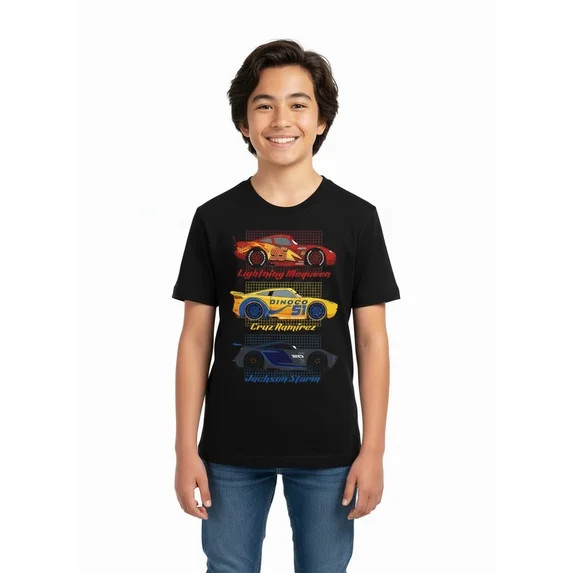 Cars 3, Boys' & Big Boys' Graphic T-Shirt, Racing Trio, Sizes 4-18 | Walmart (US)