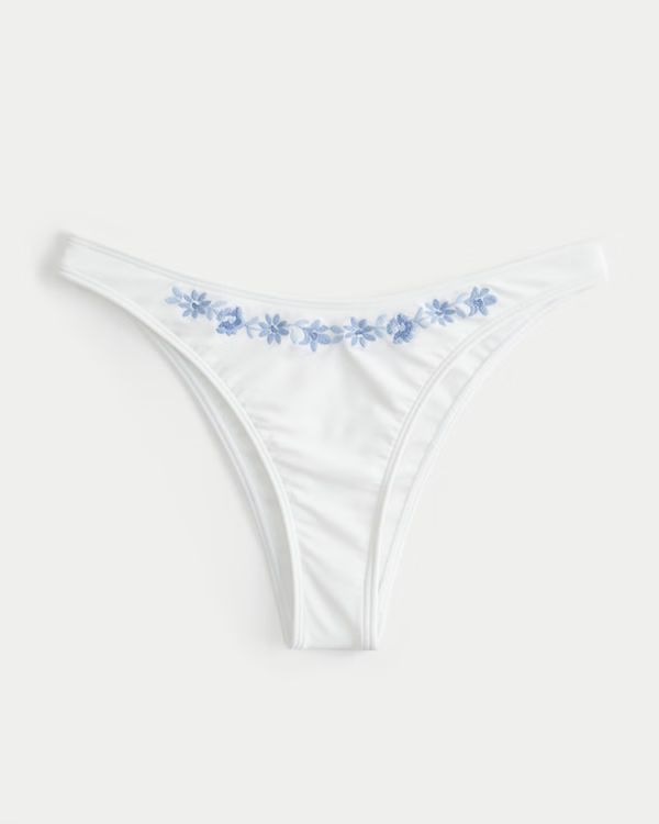 Embroidered High-Leg Cheekiest Bikini Bottom | Hollister (US)