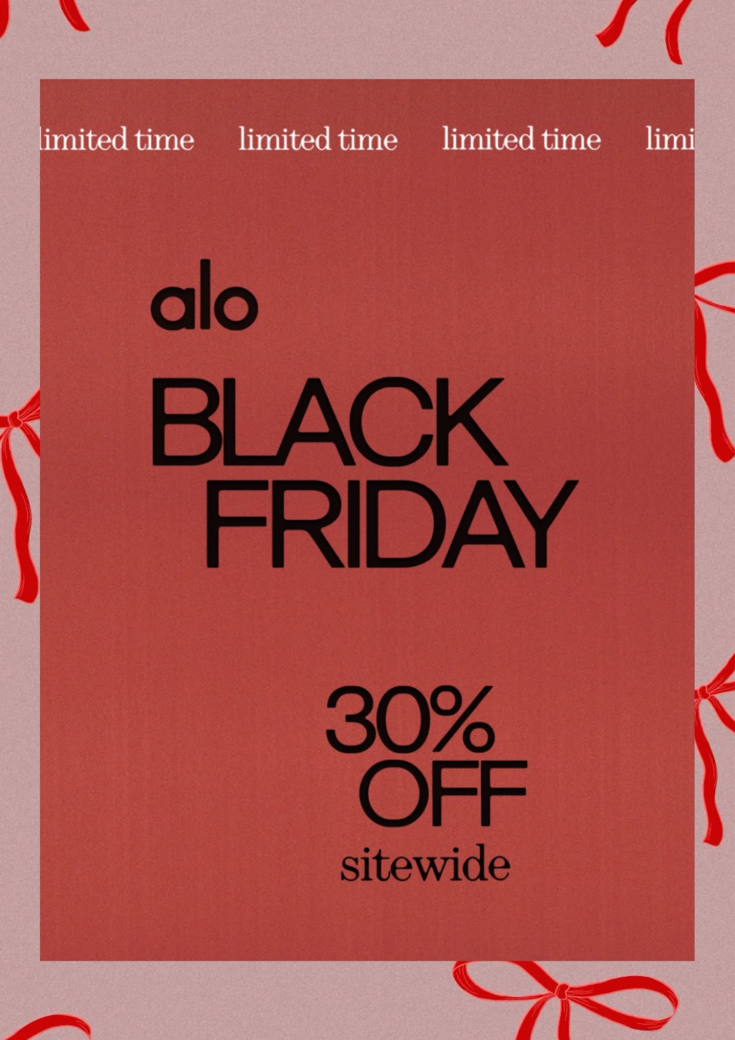 !BLACK FRIDAY! Alo is 30% off site wide! Shop now💋 Black Friday sale, Alo Yoga, Alo sale, Athleisure, Athletic wear

#LTKCyberWeek #LTKSaleAlert #LTKFitness