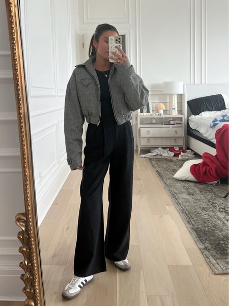 Casual weekend outfit 🖤 still obsessed with these black wide leg pants 

Spring outfit, weekend outfit, casual outfit, mom outfit, date night outfit, girls night outfit, Abercrombie pants, work pants, adidas samba, Christine Andrew 

#LTKstyletip #LTKfindsunder100 #LTKSeasonal