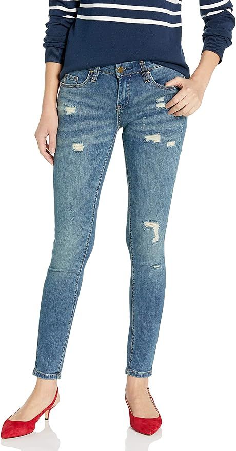 [BLANKNYC] Womens Luxury Clothing Stretchy Classique Distressed Ripped Skinny Jean Mid Rise Pant | Amazon (US)