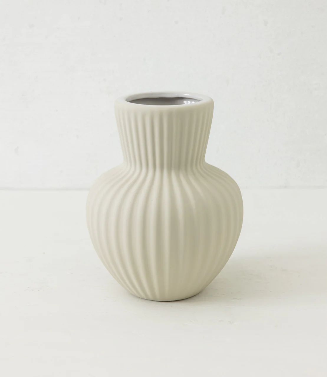 Fluted Ivory Vase | Eco Chic Home