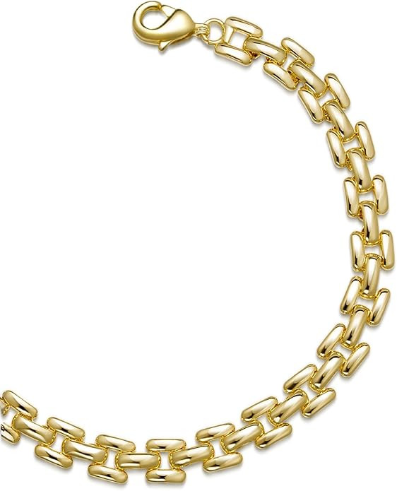 14k Gold Filled Tennis Bracelet|Cubic Zirconia Classic Tennis Bracelet for Women|Gold Link Bracel... | Amazon (US)