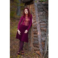 Women's Burgundy Turtleneck - Stretchy Top With Hand Painted Print | Etsy (US)