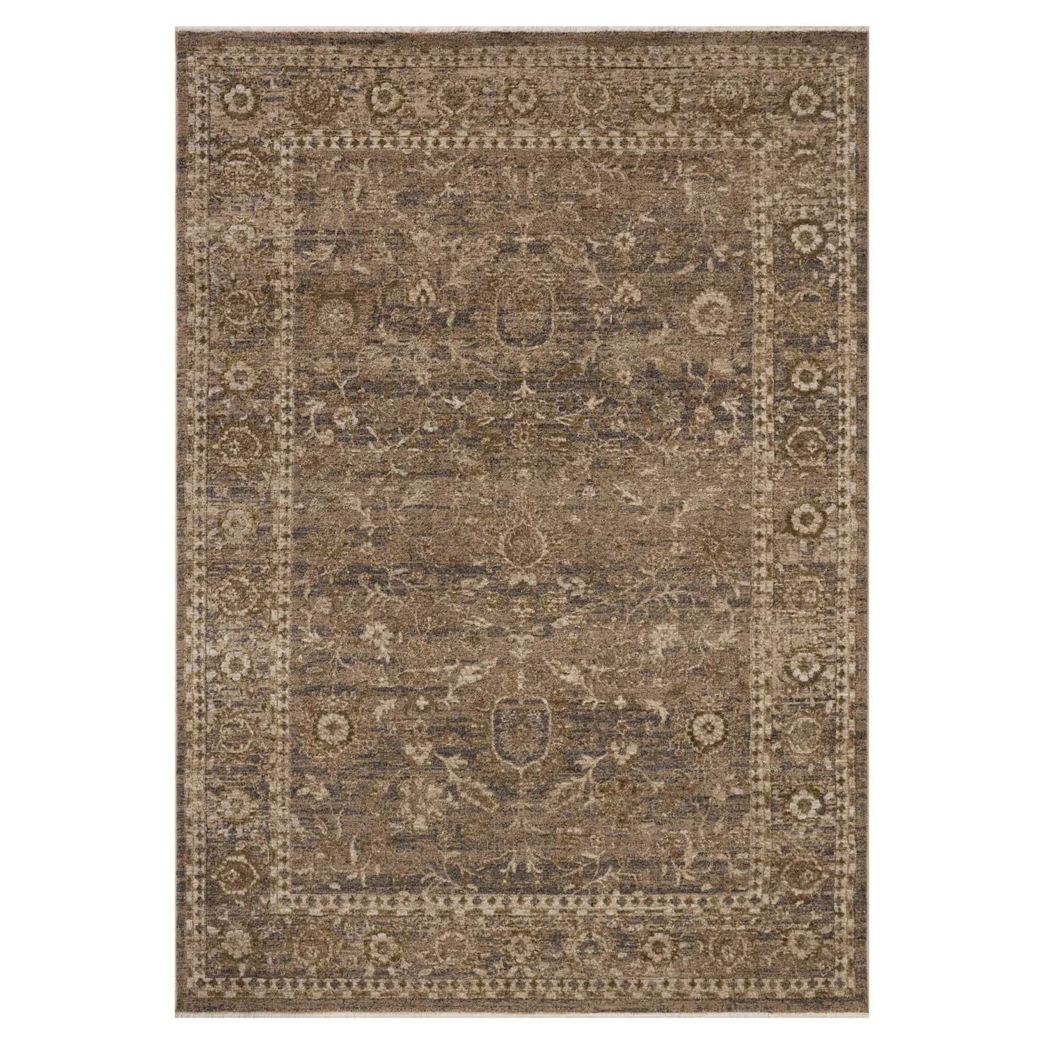 Kaelen Updated Traditional Brown Oushak Patterned Rug - 9'6""x13'2 | Kathy Kuo Home