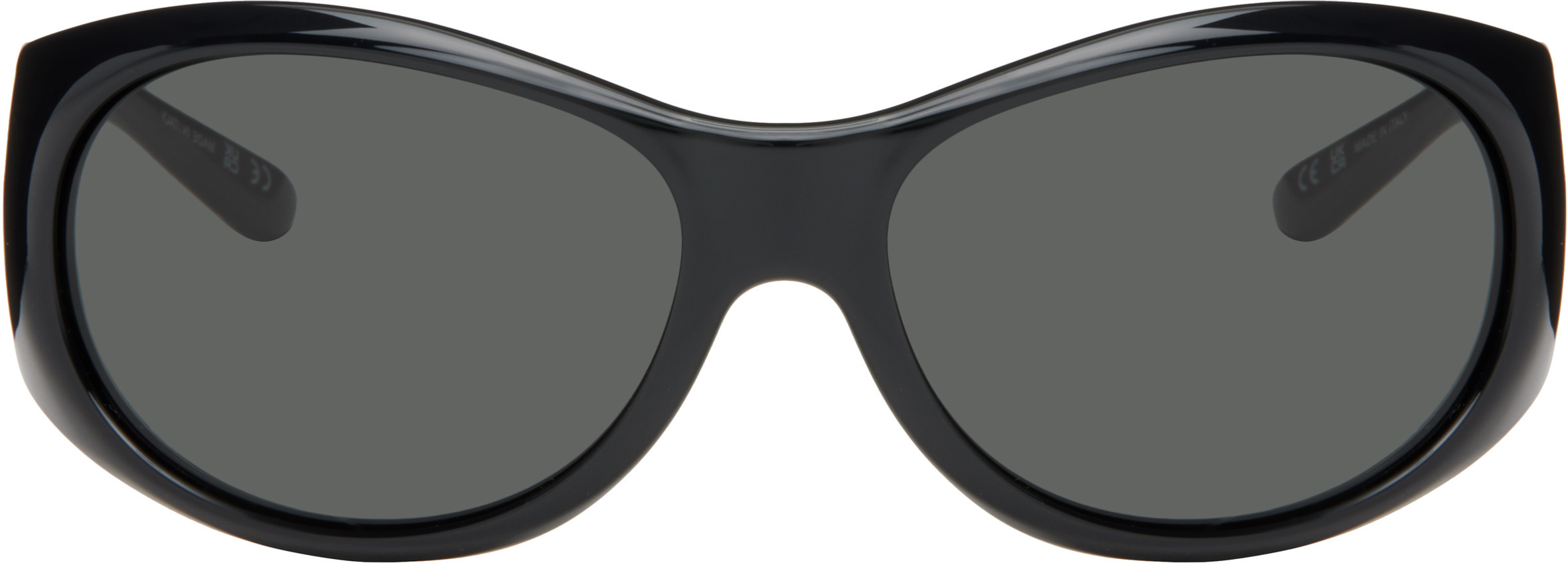 Courrèges Black Hybrid 01 Sunglasses | SSENSE