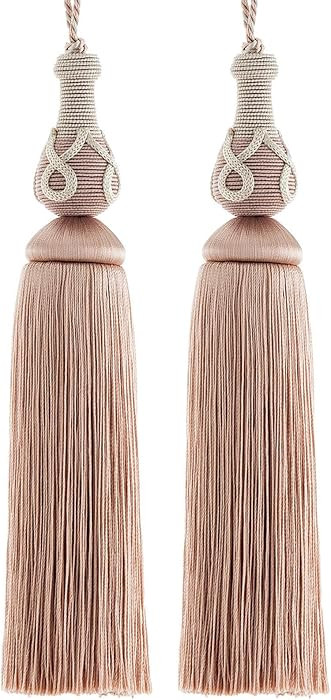 2 Pack Decorative Tassel, 8.86" Long Fringe Tassels for Pillow, Sofa & Door Decor, Luxury Drapery... | Amazon (US)