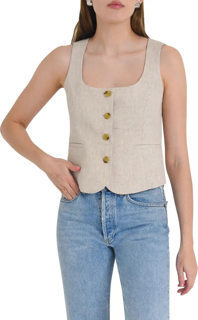 WAYF Gabriella Linen Vest | Nordstrom | Nordstrom