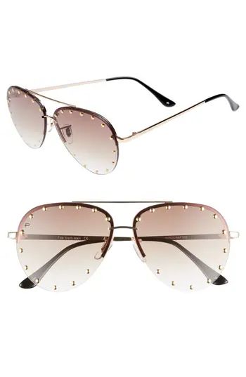 Women's Prive Revaux The Sixth Man 60Mm Studded Aviator Sunglasses - | Nordstrom