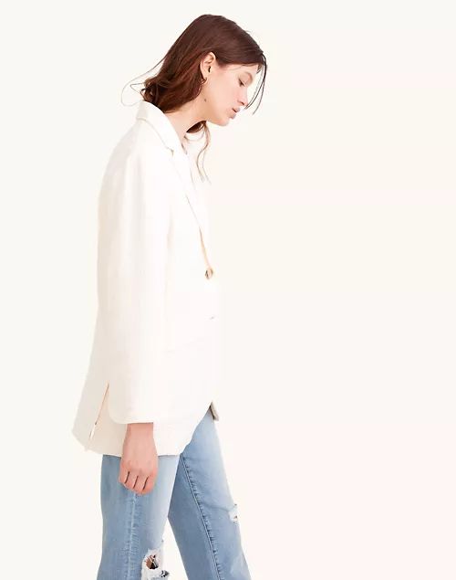 Cotton-Linen Relaxed Larsen Blazer | Madewell