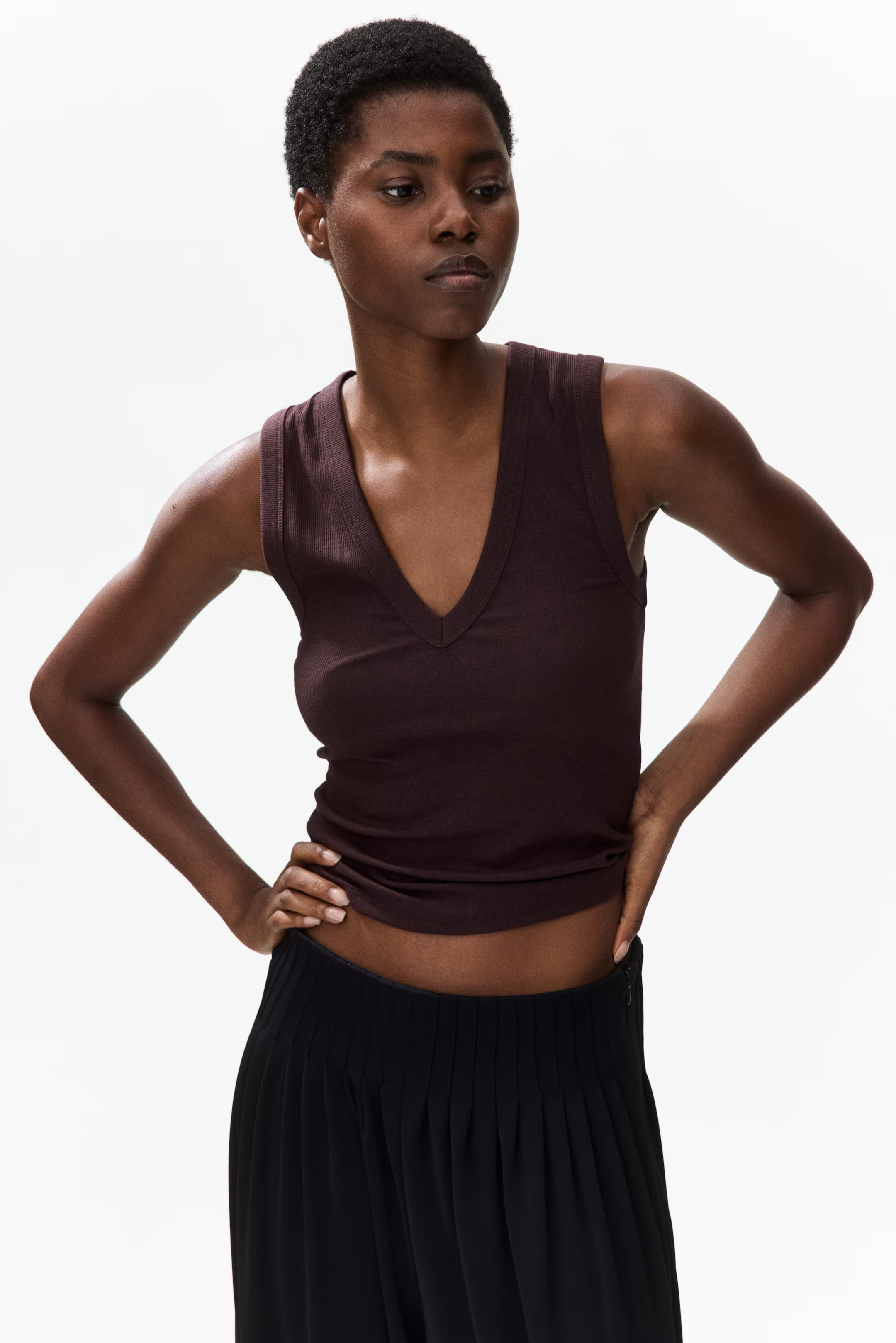 Ribbed vest top | H&M (UK, MY, IN, SG, PH, TW, HK)