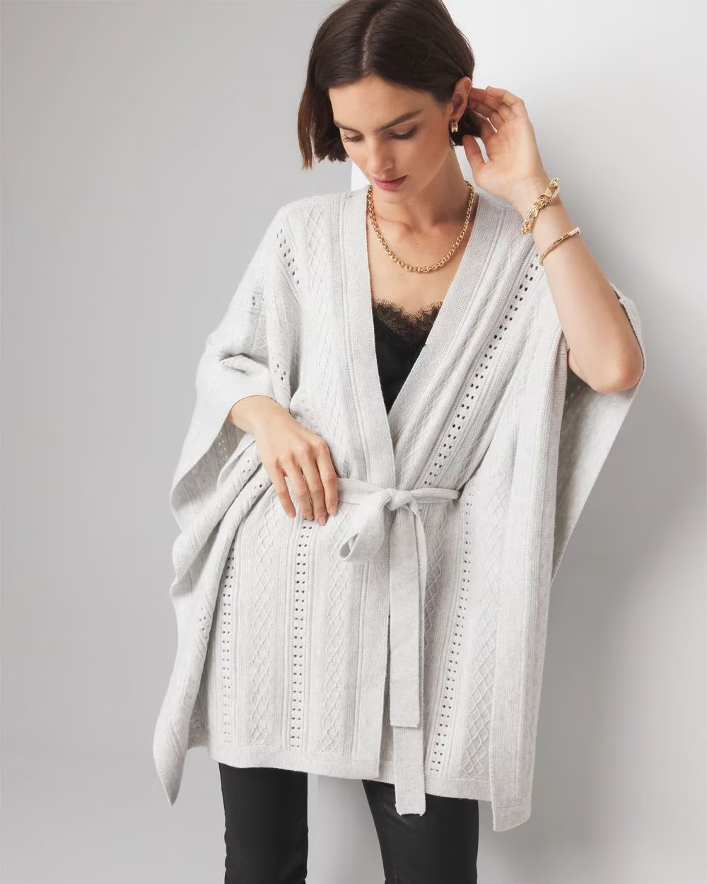 Textured Knit Ruana | White House Black Market