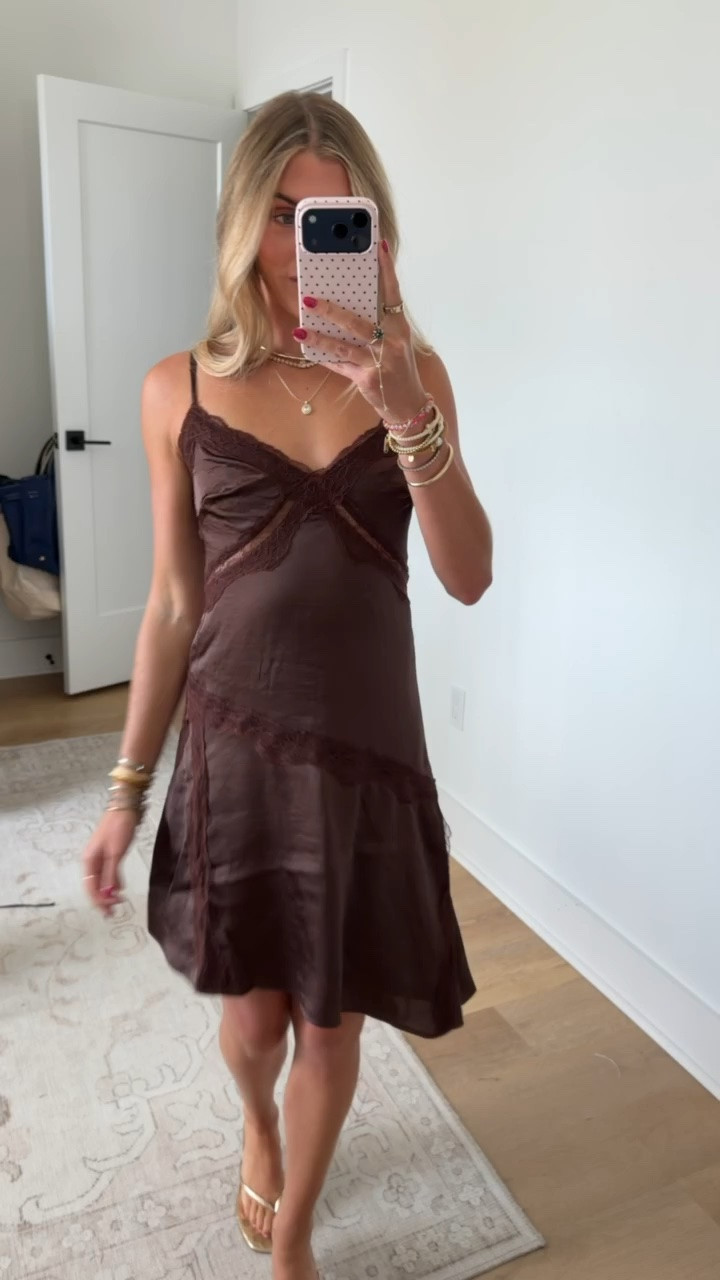 Walmart size XXS. Slip into something a little unexpected with Madden NYC's Lace Trim Slip Dress. Designed in hammered satin with a sleek, body-skimming silhouette, this dress features delicate lace trim at the neckline and an asymmetrical hem that adds instant edge. The adjustable straps keep the fit effortless, while the fluid shape moves with you. This flirty dress is made for night outs, last minute plans, and everywhere you want to make an entrance

#LTKootd #LTKSeasonal #LTKdayinmylife