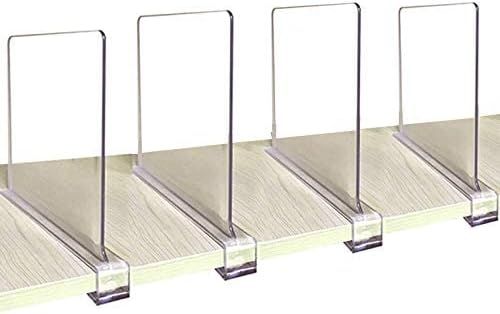 Amazon.com: CY craft Acrylic Shelf Dividers for Closets,Wood Shelf Dividers, 4 PCS Clear Shelf Se... | Amazon (US)