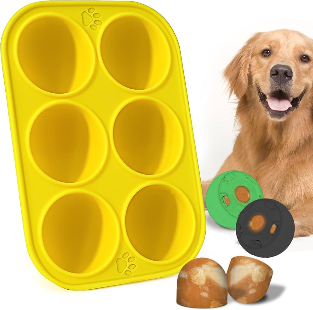 BABORUI Large Silicone Dog Treat Molds for Woof Pupsicle & Power Chewer Pupsicle Large, 6 Cavitie... | Amazon (US)