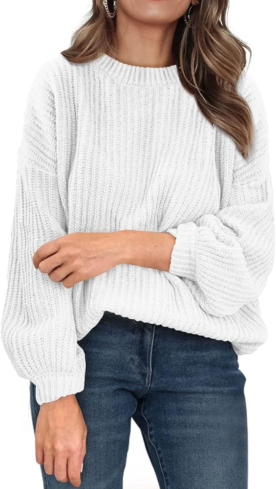 PRETTYGARDEN Women's Fashion Sweater Long Sleeve Casual Ribbed Knit Winter Clothes Pullover Sweat... | Amazon (US)