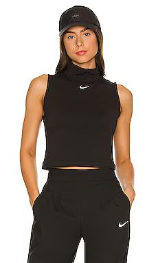 Nike NSW Collection Mock Neck Top in Black from Revolve.com | Revolve Clothing (Global)