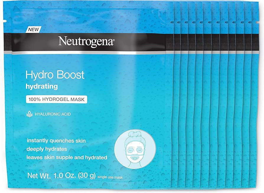 Neutrogena Hydro Boost Moisturizing & Hydrating 100% Hydrogel Sheet Face Mask for Dry Skin with H... | Amazon (US)