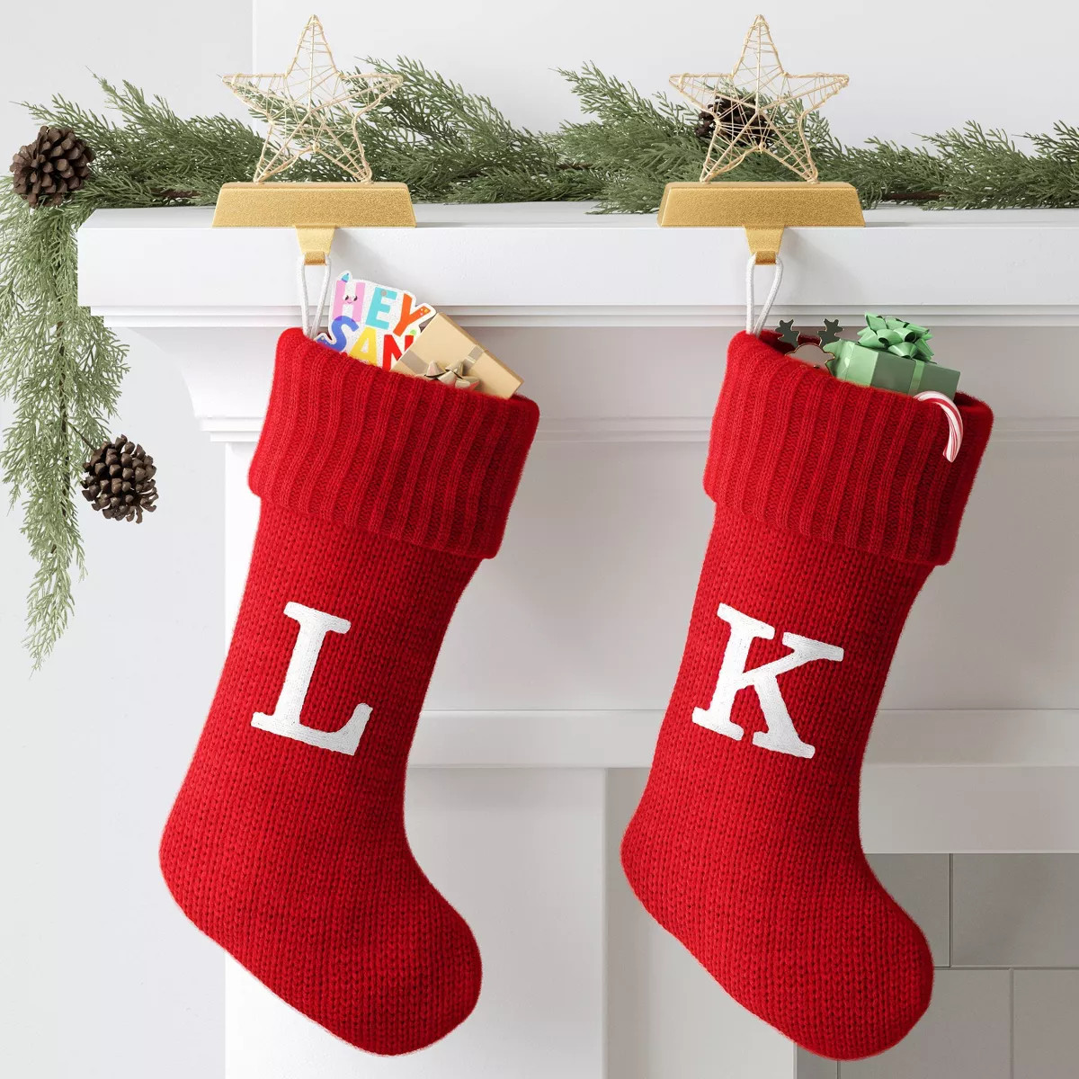 Knit Monogram Christmas Stocking Red F - Wondershop™ | Target