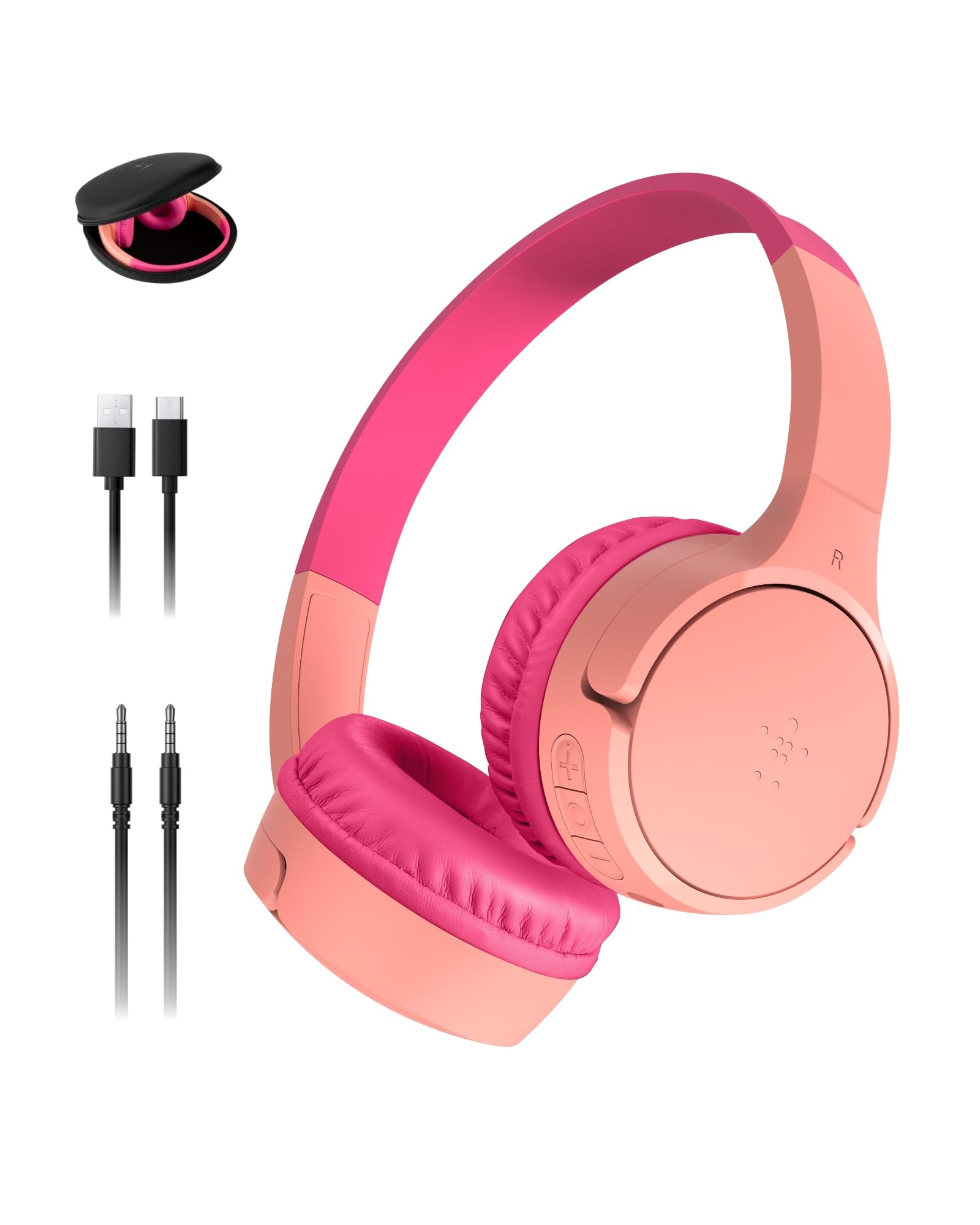 Belkin SoundForm Mini w/Case - Wireless Bluetooth Kids Headphones with 30H Battery Life, 85dB Saf... | Amazon (US)