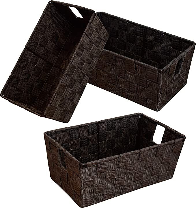 homyfort Woven Storage Cube Basket Bins Container for Shelves, Storage Boxes Tote Organizer with ... | Amazon (US)