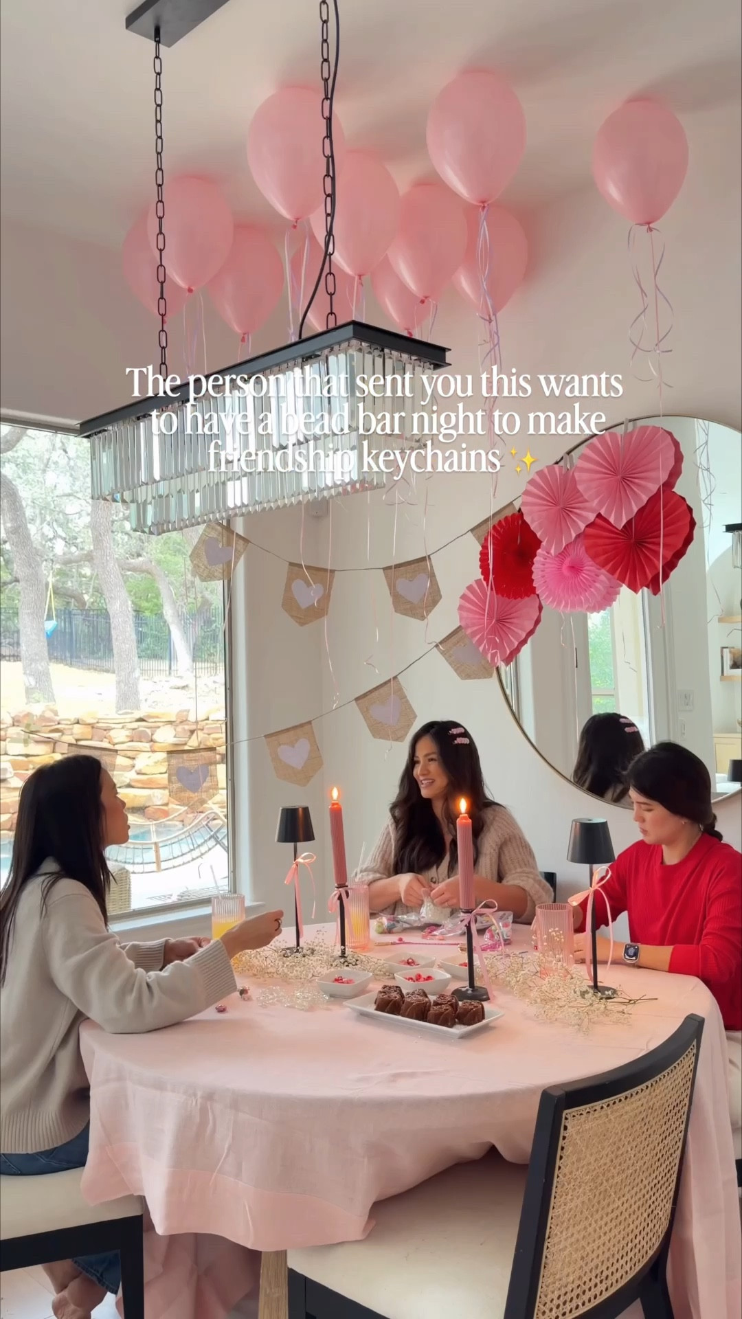 Girls’ night in your 30s hits different ♥️ We’re not going out… we’re going in… by 8pm of course 😆

Girls Night Ideas I’m Loving:
⭐️ Bead bar night — making beaded purse keychains like it’s therapy 
⭐️ Pajamas + pasta night (carbs = bonding) 
⭐️ Vision board + manifesting chaos
⭐️ Cozy craft night (painting, clay, or literally whatever requires zero talent)

Proof that friendship in your 30s is just laughing, crafting, and being home before bedtime — and honestly? Wouldn’t trade it for anything 

Tag your girls you’re doing this with ✨
#ad @wayfair #wayfairpartner #GalentinesDay

#LTKgrwm #LTKdayinmylife #LTKSeasonal