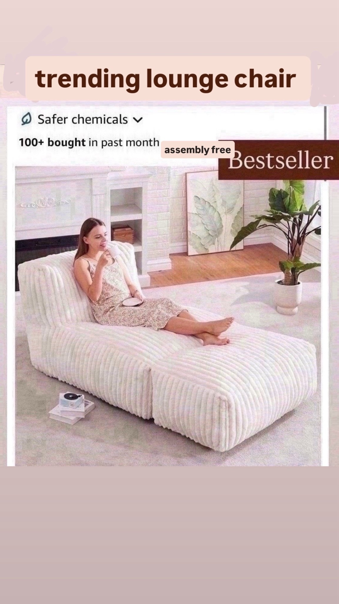 Assembly free chair.  Oversized chair. Comfy lounge chair #chair #loungechair 

#LTKHome