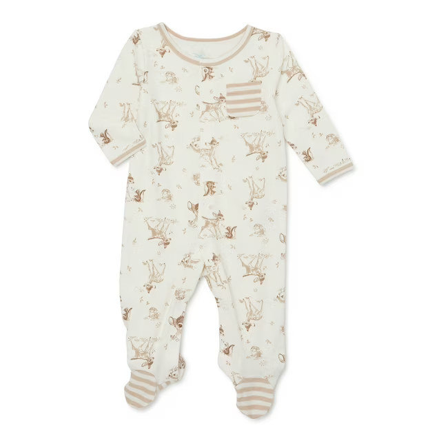Bambi Infant Print One Piece Sleep 'N Play, Sizes 0-6M | Walmart (US)