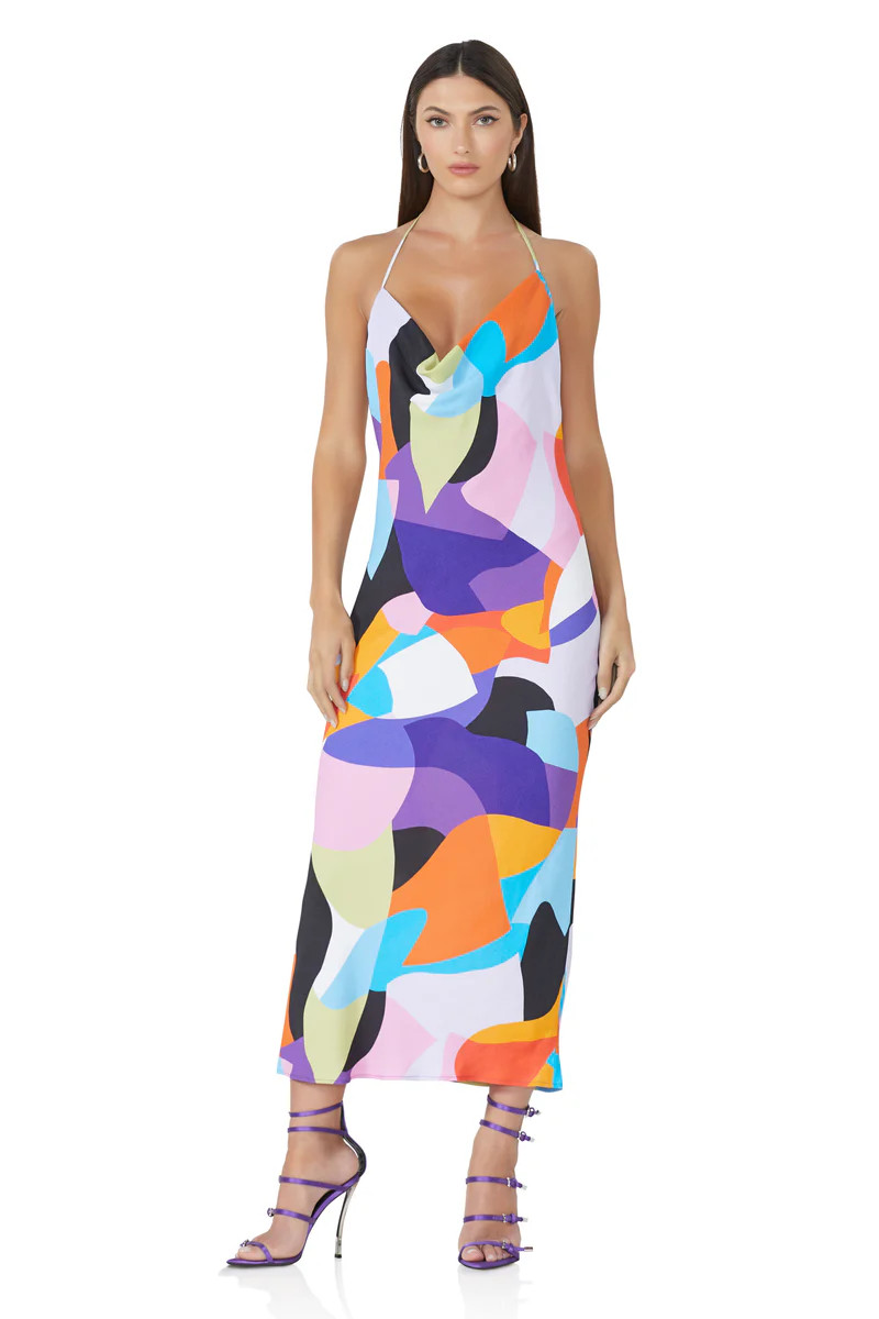 Rowland Maxi Dress - Abstract Color Block | ShopAFRM
