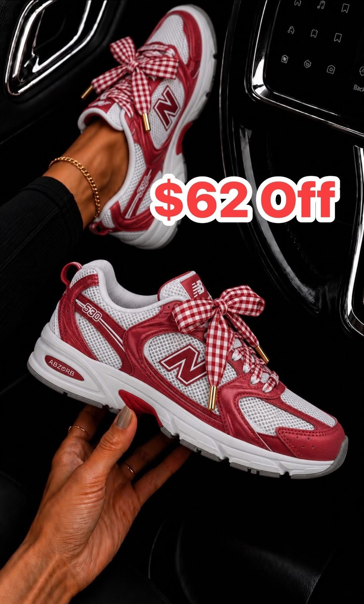 🚨 GIRLS, RUN TO THE CART! 🚨

These red New Balance 530s are normally $110, but they’re currently 46% OFF—PLUS I have an extra 20% OFF code for you! 🤯🔥 

Code: BONUS20 
Tip: look for black dot ⚫️ on product that is what gets extra 20% off 
 
That’s over $62 OFF, making them UNDER $48! Are you kidding me?! 👟❤️

I updated the shoelaces to make them even more GAME DAY READY! 🏈🎉

This deal only runs through the weekend, and right now ALL SIZES ARE IN STOCK! Do not wait because these will go fast! 🏃‍♀️💨

Comment EXTRA and I’ll send you the additional 20% off code! 🛒🚨

#LTKdayinmylife #LTKmomlife #LTKgrwm