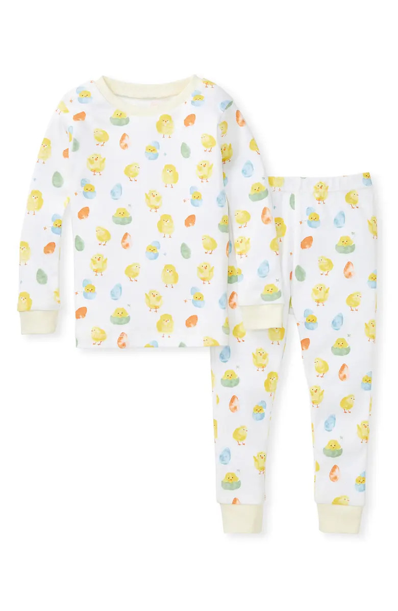 BURTS BEES Burt's Bees Kids' Spring Chicks Fitted Two-Piece Organic Cotton Pajamas | Nordstromrac... | Nordstrom Rack