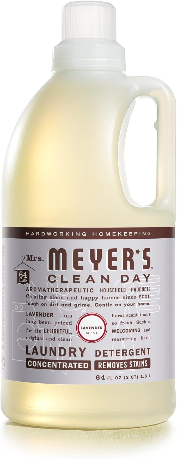 MRS. MEYER'S CLEAN DAY Liquid Laundry Detergent, Infused with Essential Oils, Lavender, 64 oz (64... | Amazon (US)