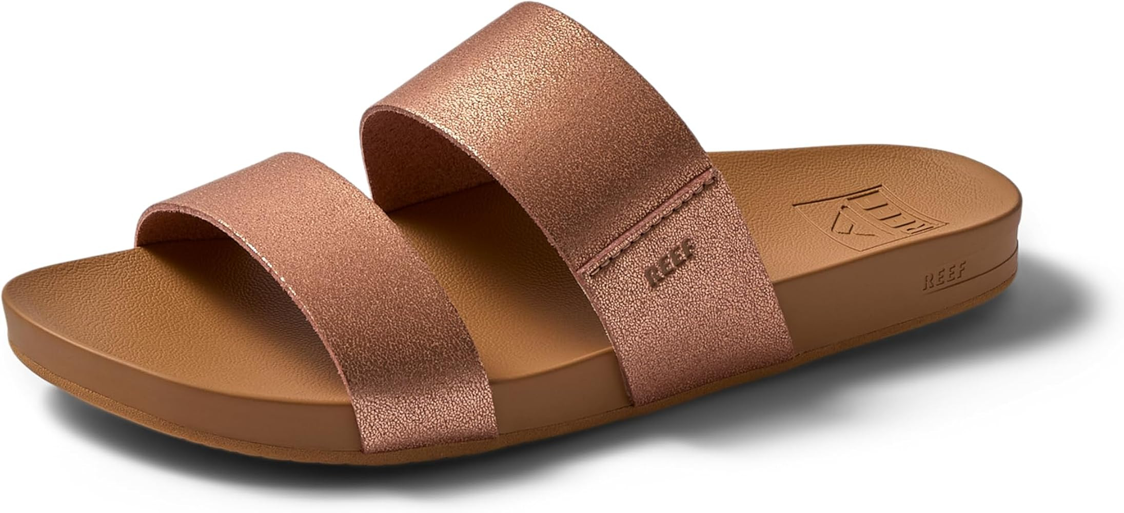 REEF Cushion Vista Women's Fashion Slide Sandal, Vegan Leather Strap, Ultra Soft Cushion Footbed | Amazon (US)