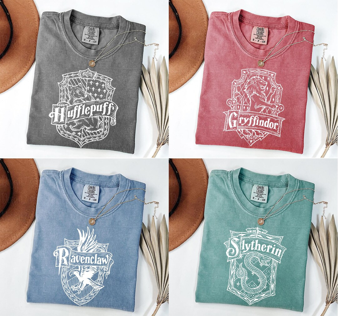 Comfort Colors® Wizard House Family T-shirt, Wizarding School House Shirt, HP House Shirt, Wizar... | Etsy (US)